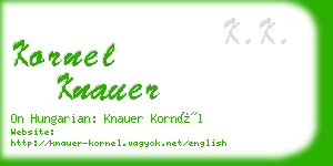 kornel knauer business card